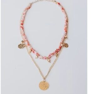Terra Sol Gold and Pink Layered Necklace